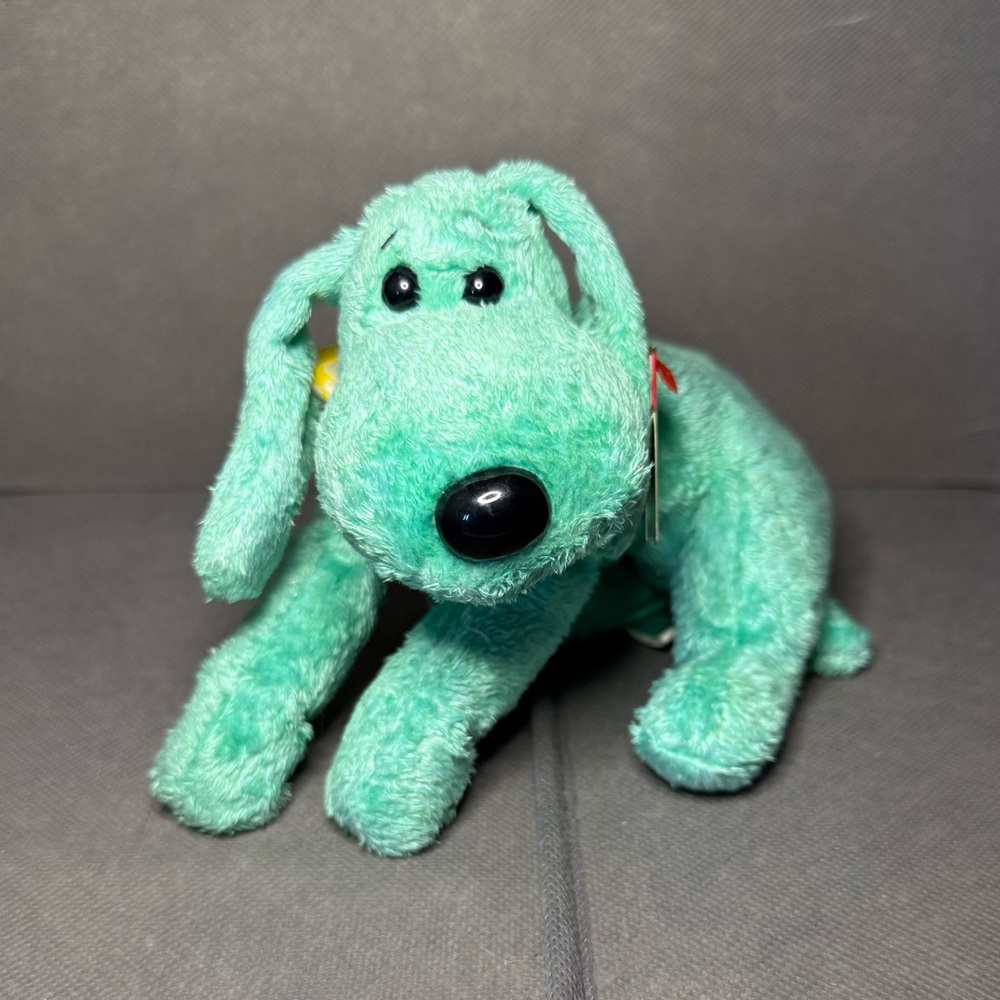 TY Beanie Babies Aqua Plush Diddley the Dog